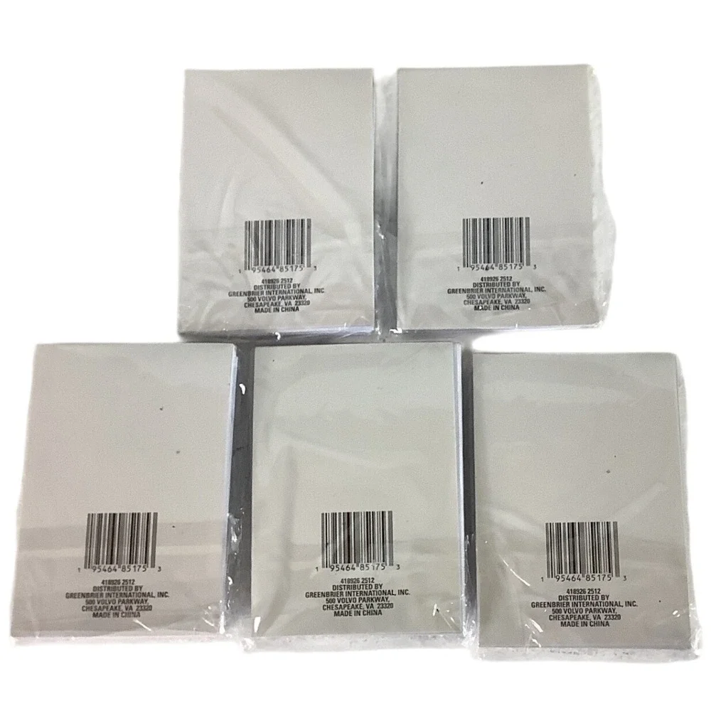 Voila 5 Pack Thank You Cards with Sticker Seals Gold Tassel White 60 Count Total